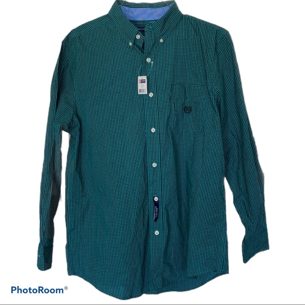 Chaps M mens classic fit gingham checked easycare